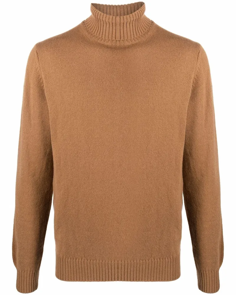 Dell'oglio Gestrickter Rollkragenpullover - Braun Braun