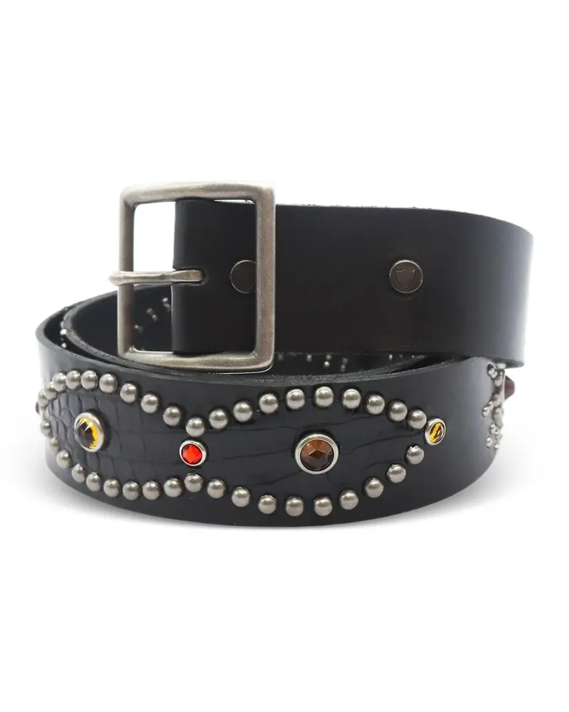 HTC Hollywood Trading Company stud-embellished crystal-embellished belt - Schwarz Schwarz