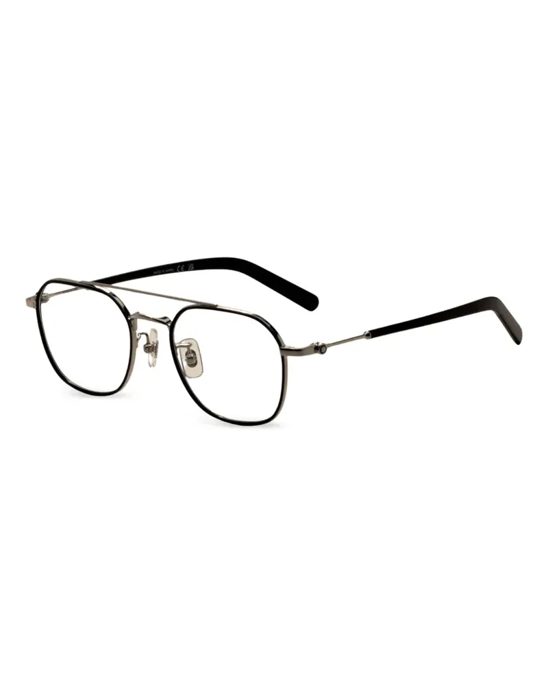 Montblanc Brille mit geometrischem Gestell - Grau Grau