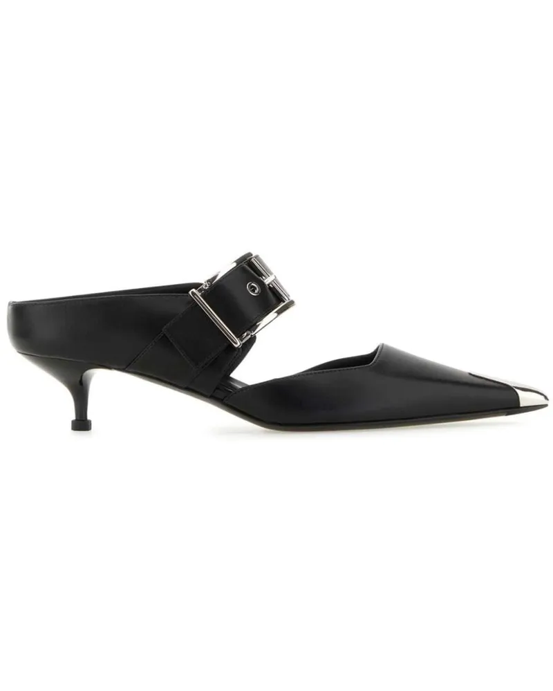 Alexander McQueen Punk Mules 40mm - Schwarz Schwarz