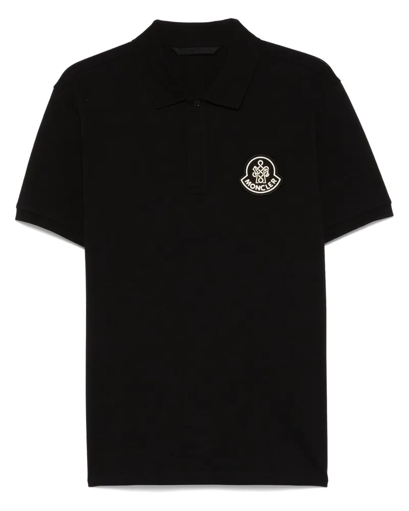 Moncler Poloshirt mit Year of the Snake-Patch - Schwarz Schwarz