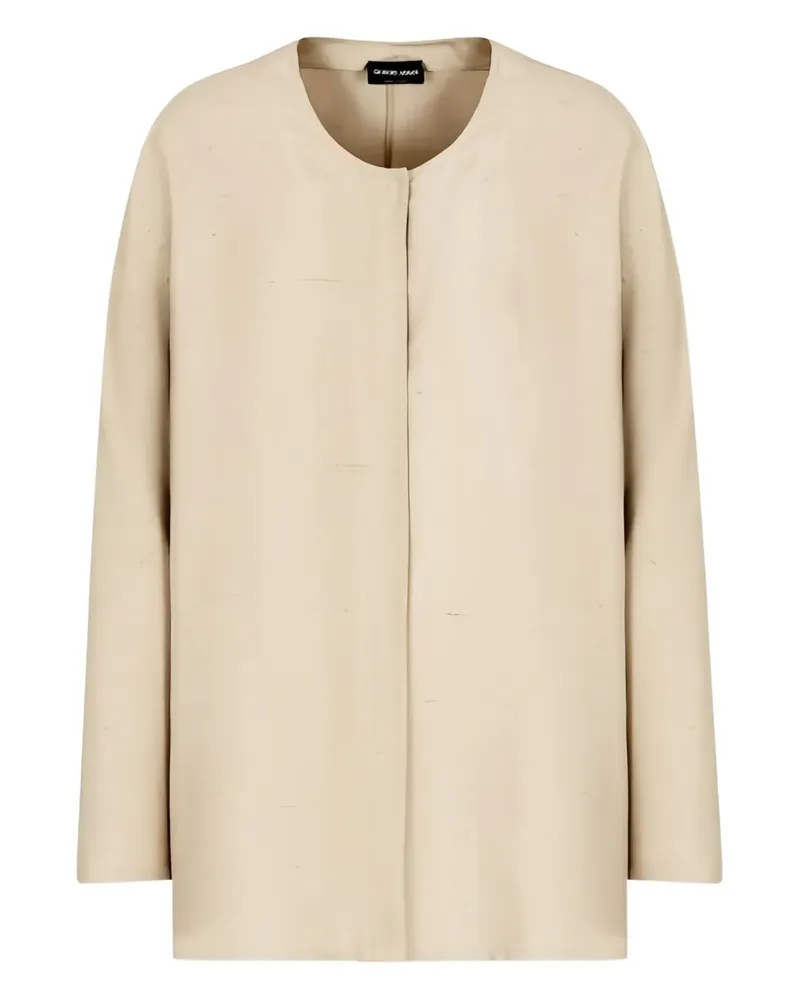 Giorgio Armani Oberteil mit Rundhalsausschnitt - Nude Nude