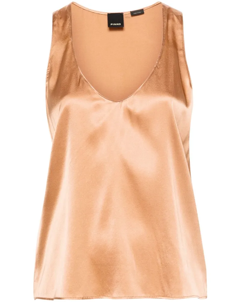 Pinko Marzemino Tanktop aus Seidengemisch - Braun Braun