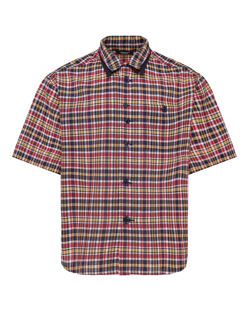 Undercover check short-sleeve shirt - Rot Rot