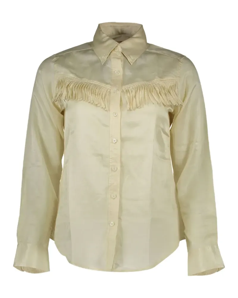 Gant fringe-trimmed shirt - Nude Nude