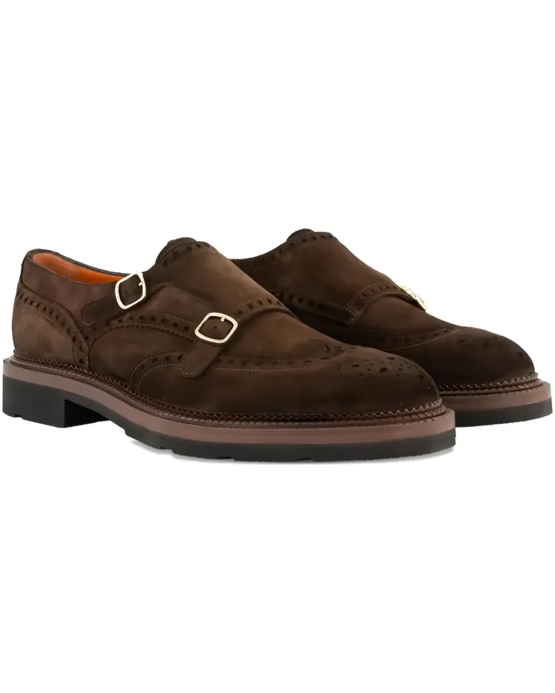 Santoni Monk-Schuhe aus Wildleder - Braun Braun