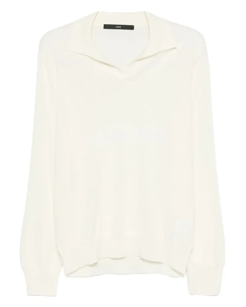 Sapio Pullover mit Poloshirtkragen - Nude Nude