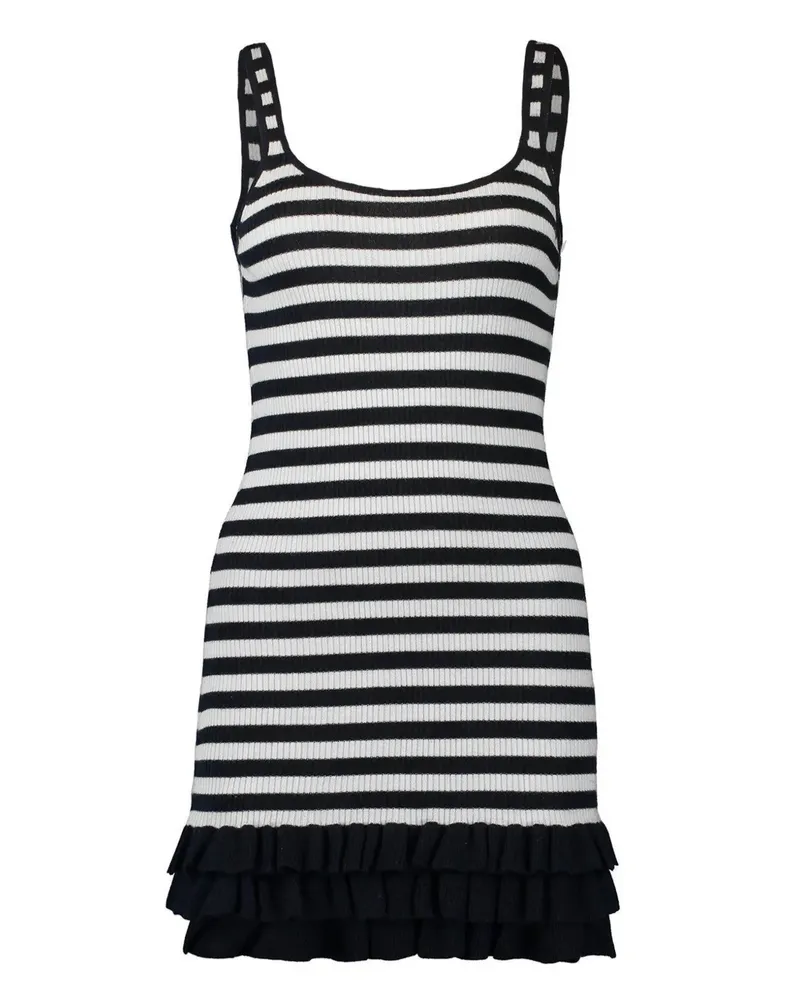 Brandon Maxwell The Sutter striped mini dress - NAVY/STRIPE Navy
