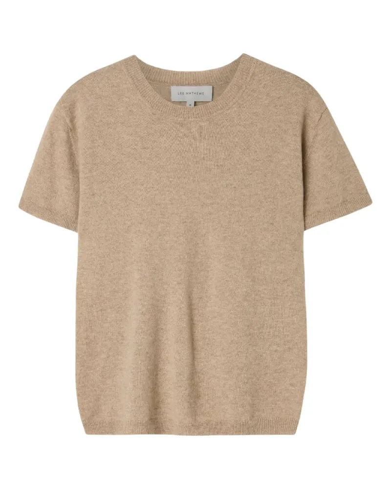 Lee Mathews short-sleeve cashmere top - Nude Nude