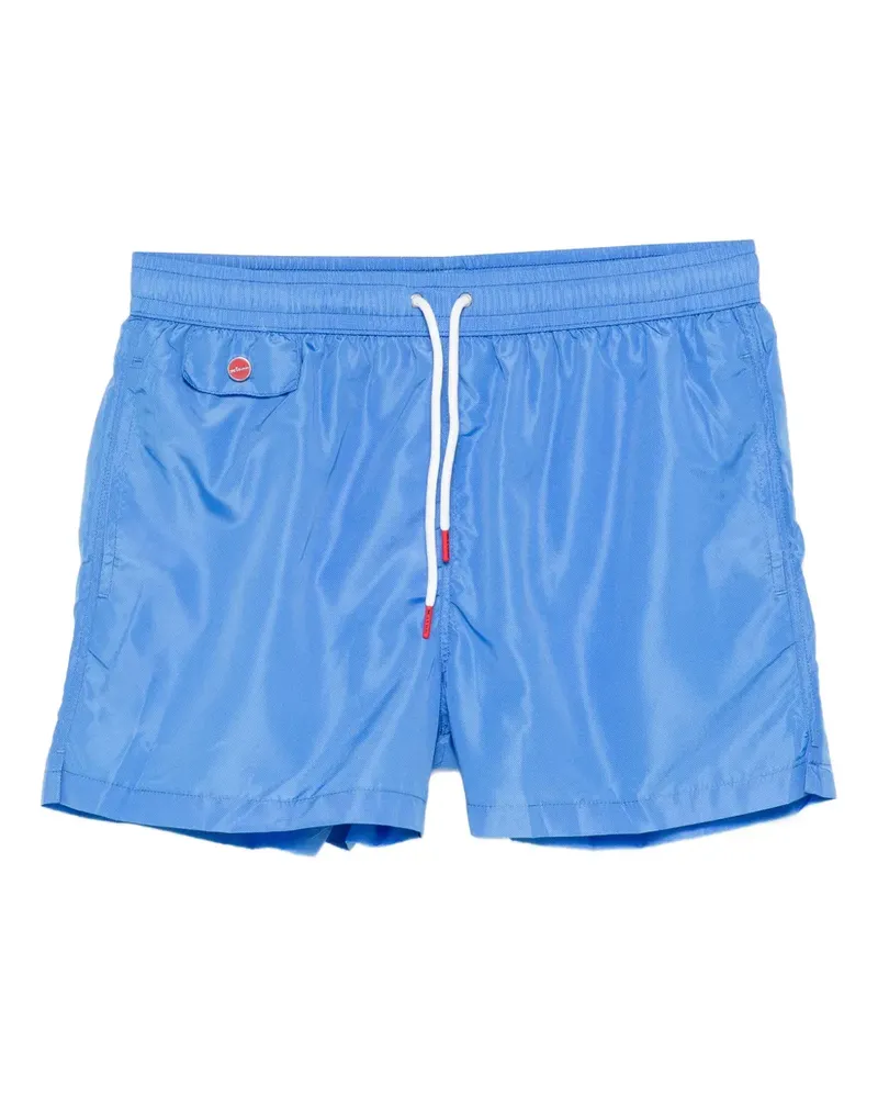Kiton Badeshorts mit Kordelzug - Blau Blau