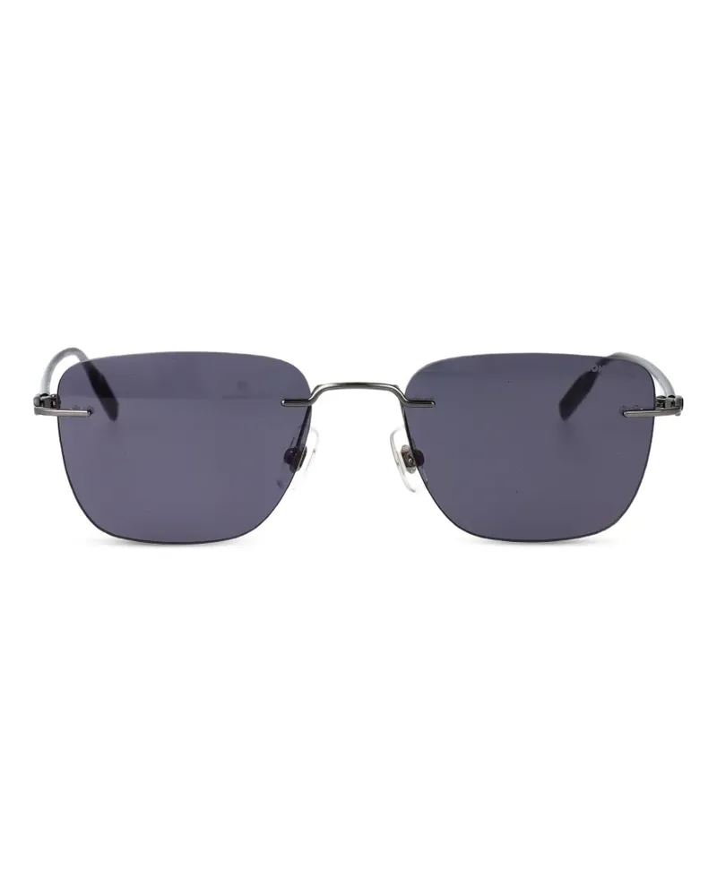 Montblanc rectangle-frame sunglasses - Silber Silber