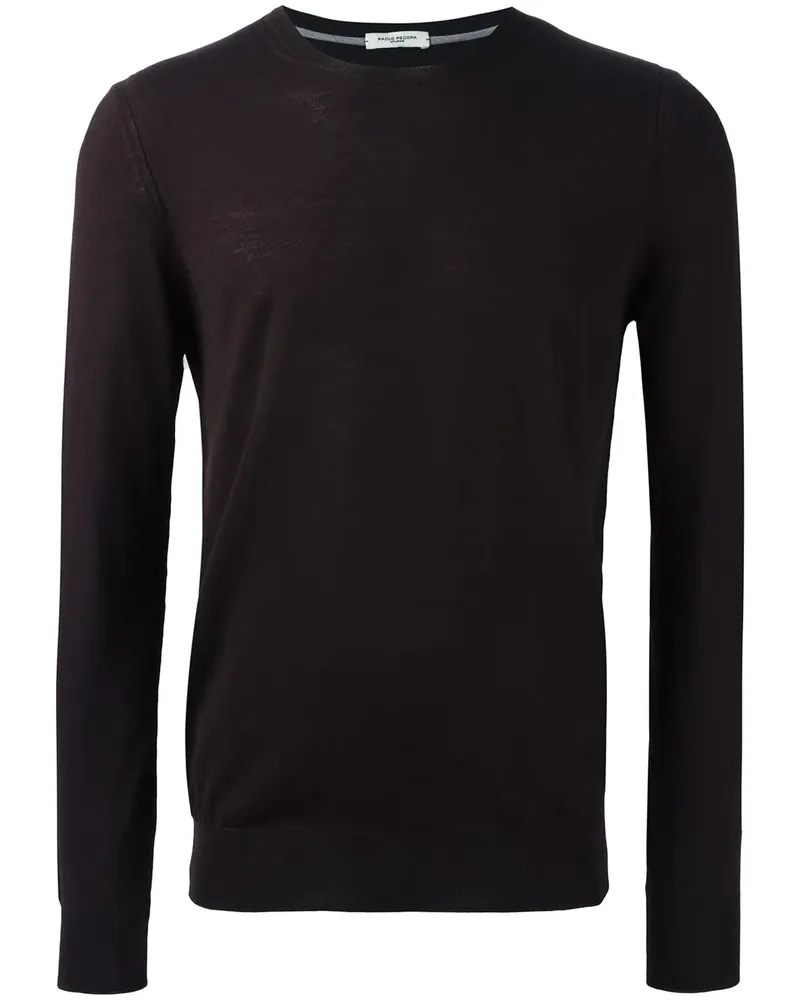Paolo Pecora Milano Pullover mit rundem Ausschnitt - Braun Braun