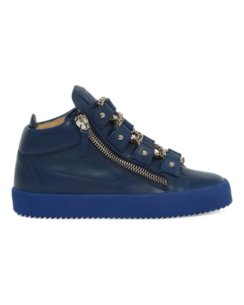 Giuseppe Zanotti High-Top-Sneakers mit Kettenapplikation - Blau Blau
