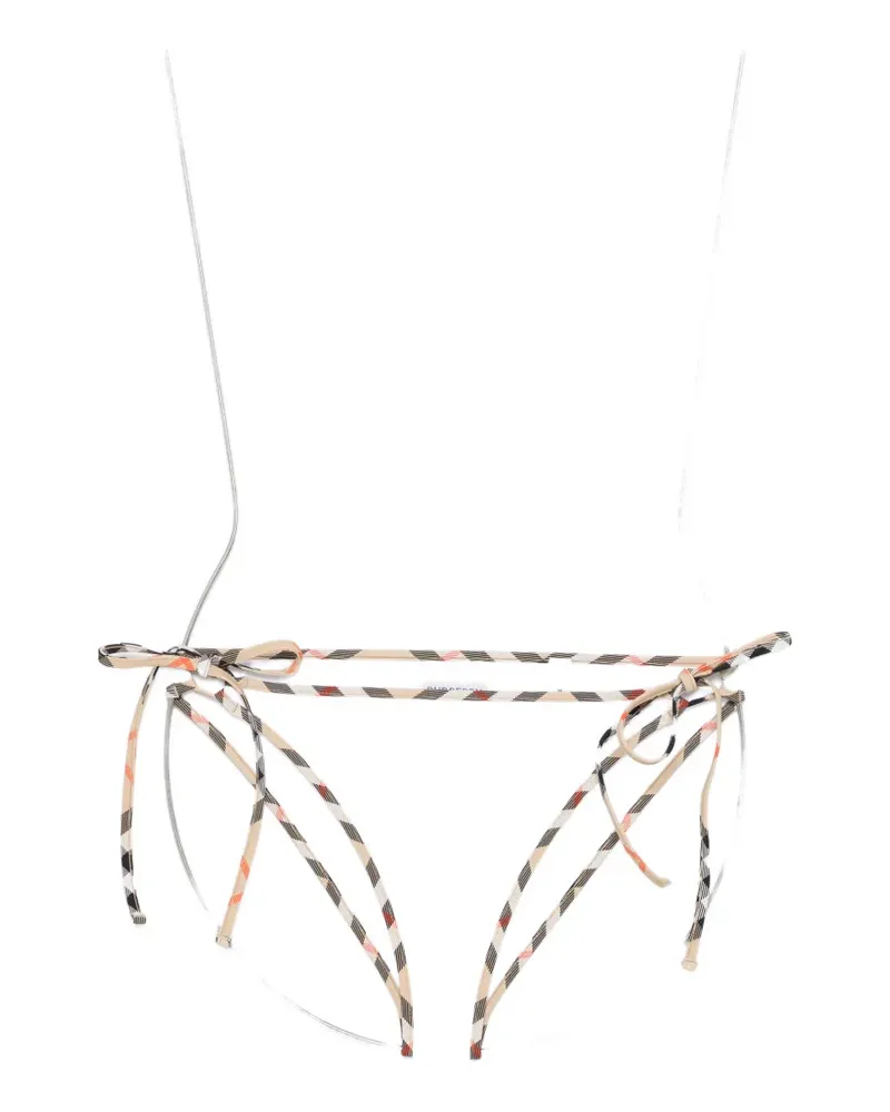 Burberry tie-fastening bikini bottoms - Weiß Weiß