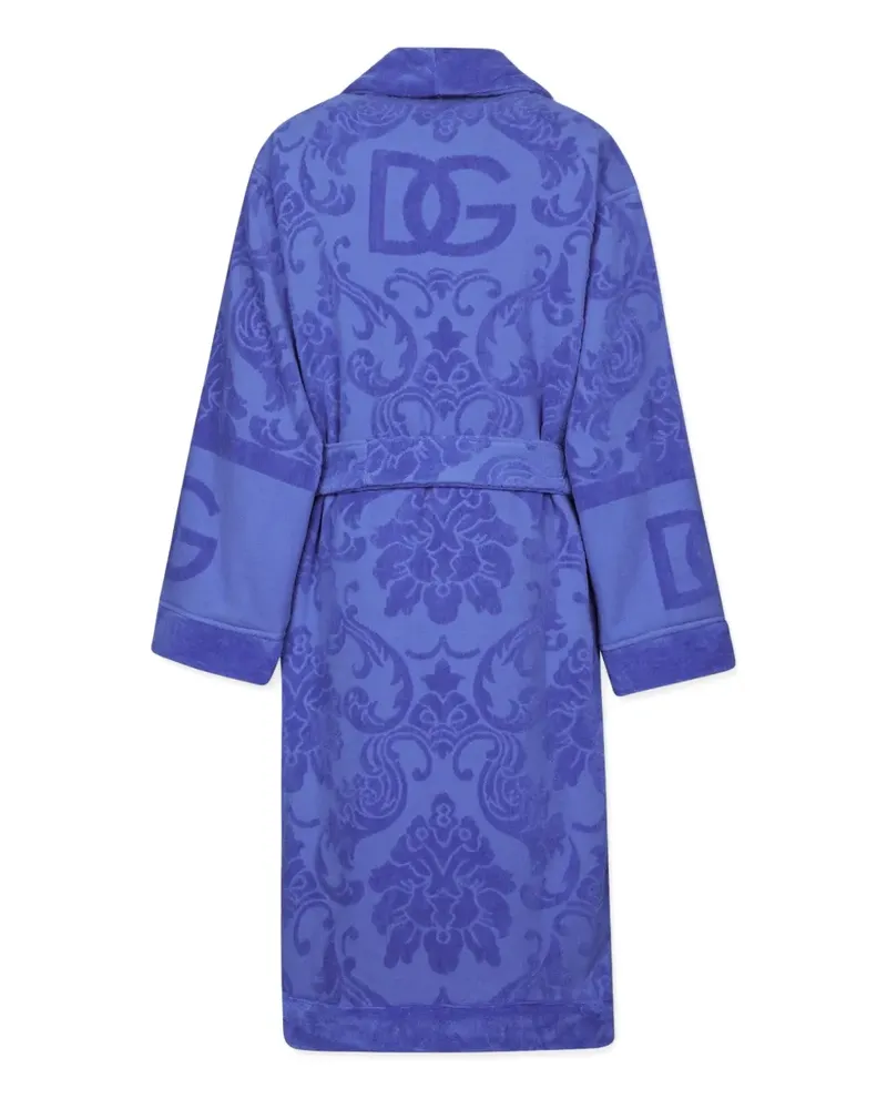 Dolce & Gabbana Casa Bademantel mit Jacquard-Logo - Violett Violett
