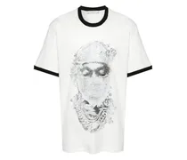 T-Shirt mit Mask Roses-Print