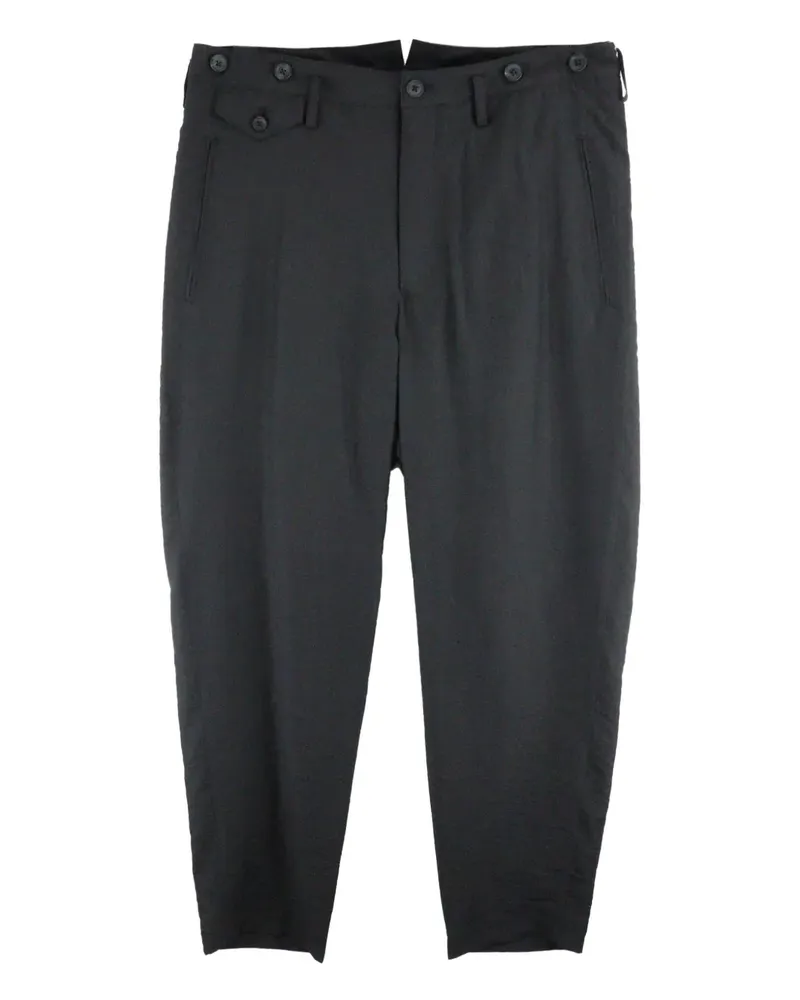 Yohji Yamamoto Hose mit weitem Bein - Schwarz Schwarz