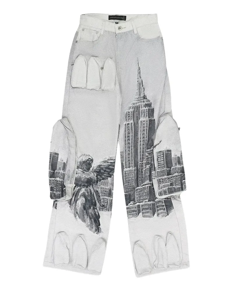 WHO DECIDES WAR angel over the city jeans - Weiß Weiß
