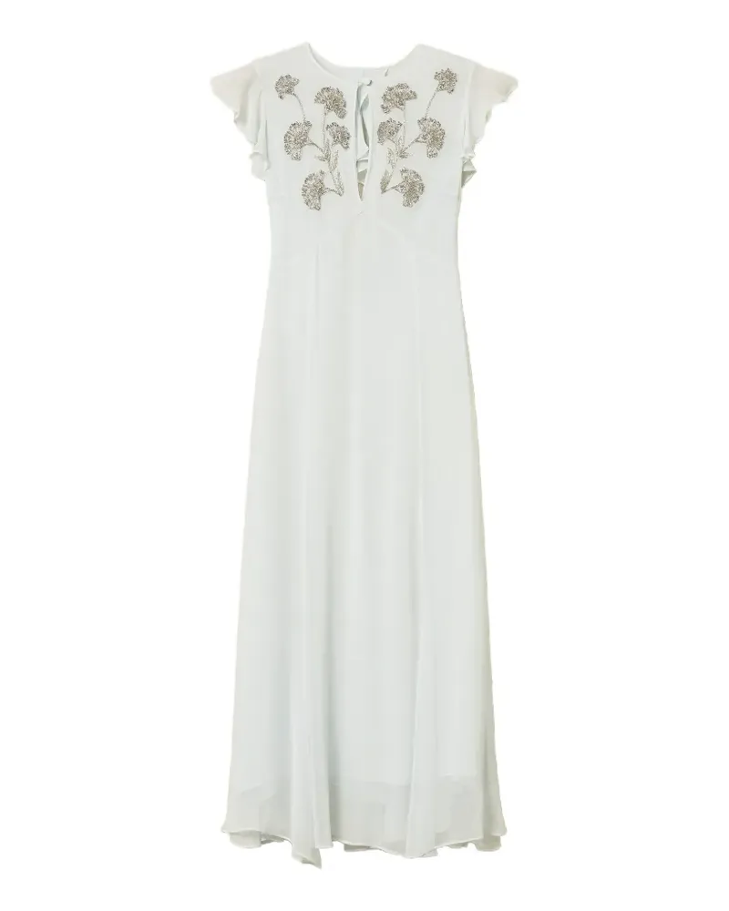 Twin-Set Kleid mit Perlen - Weiß Weiß