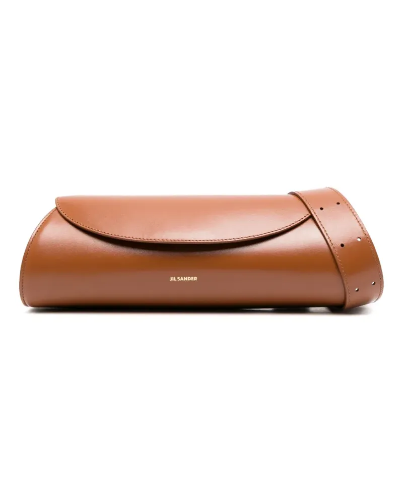 Jil Sander Kleine Cannolo Schultertasche - Braun Braun