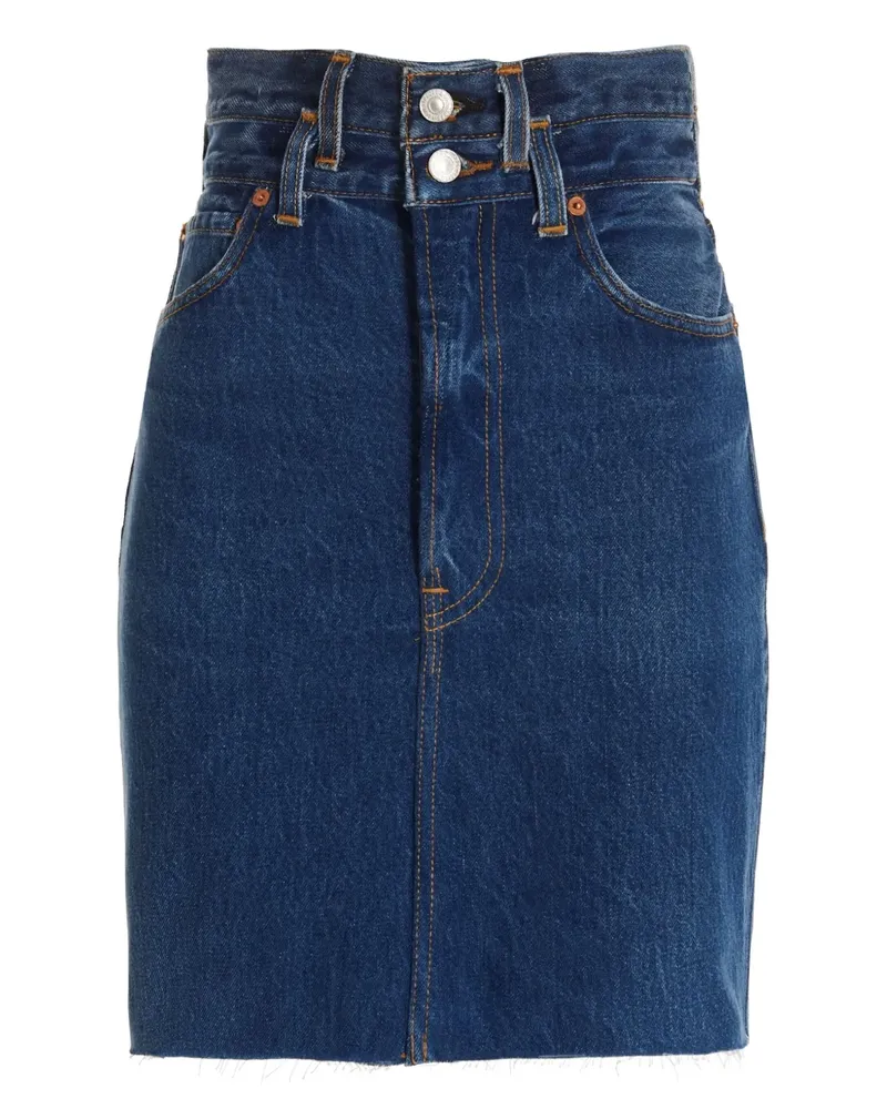 RE/DONE Jeansrock mit hohem Bund - Blau Blau