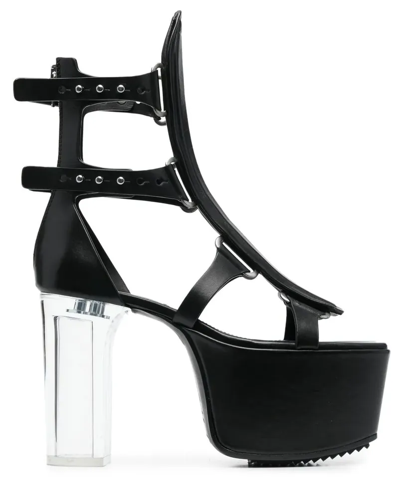 Rick Owens Spartan Sandalen 120mm - Schwarz Schwarz