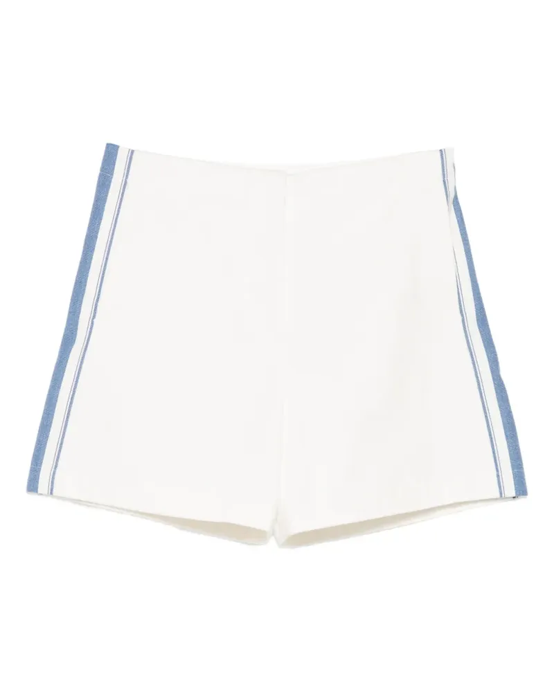 LOW CLASSIC striped-trim shorts - Weiß Weiß