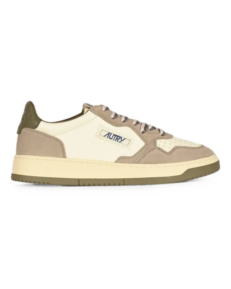 AUTRY Medalist perforated panelled sneakers - Nude Nude