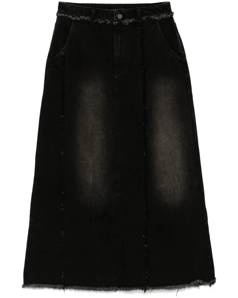 Tout a Coup Jeanshemd in Distressed-Optik - Schwarz Schwarz