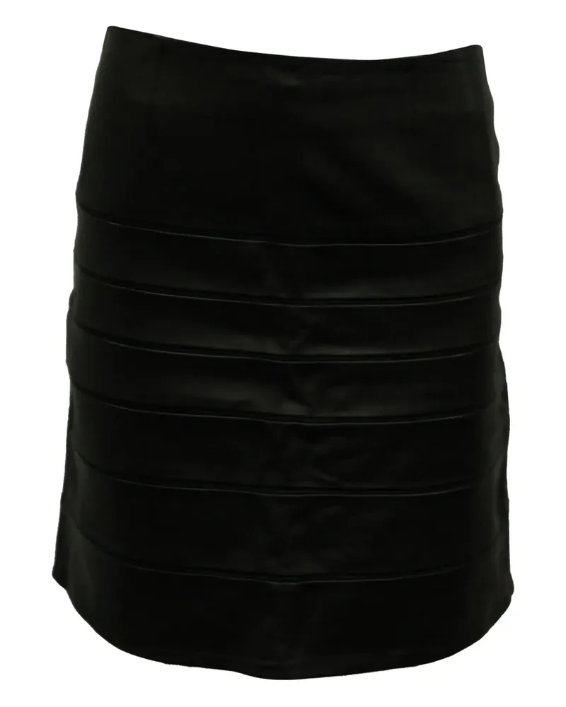 Diane von Furstenberg panelled leather mini skirt - Schwarz Schwarz