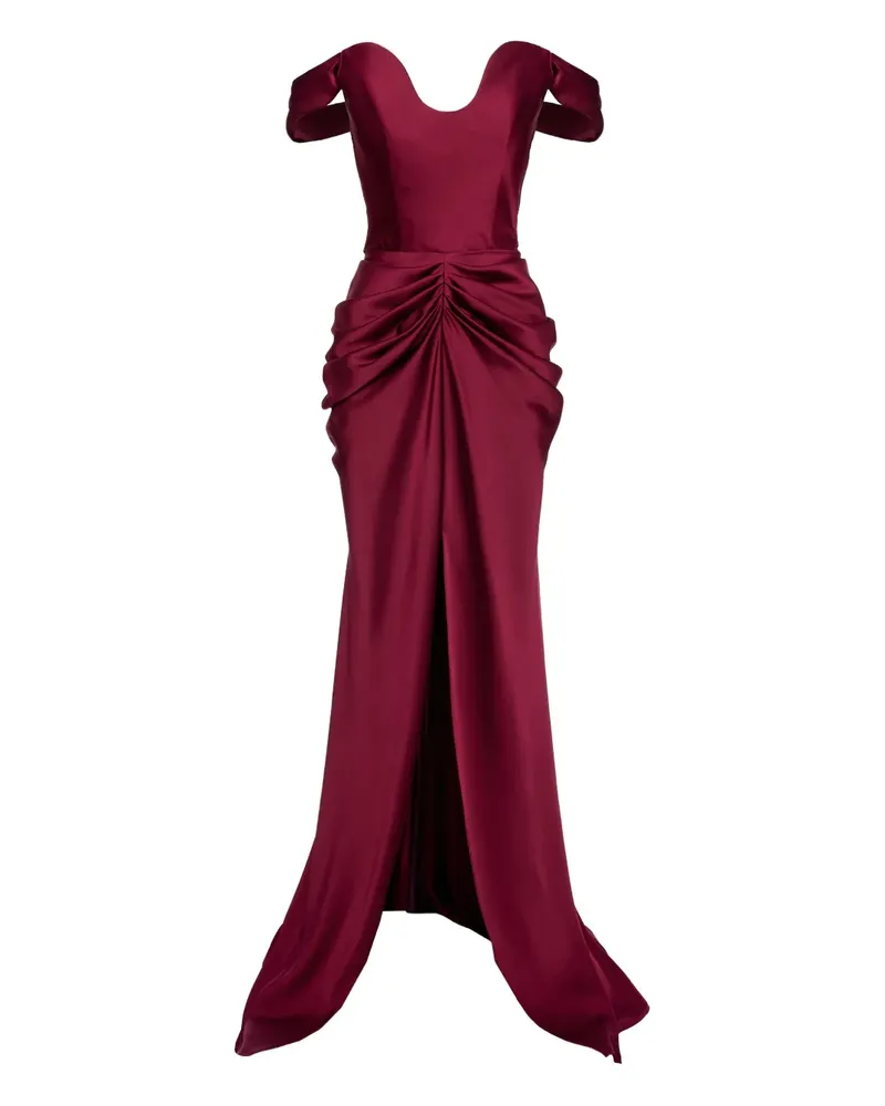 Ana Radu Drapiertes Kleid - Rot Rot