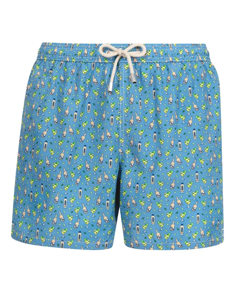 MC2 Saint Barth Lighting Micro Fantasy cocktail-print swim shorts - Blau Blau