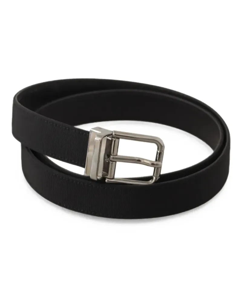 Dolce & Gabbana grosgrain buckle belt - Schwarz Schwarz