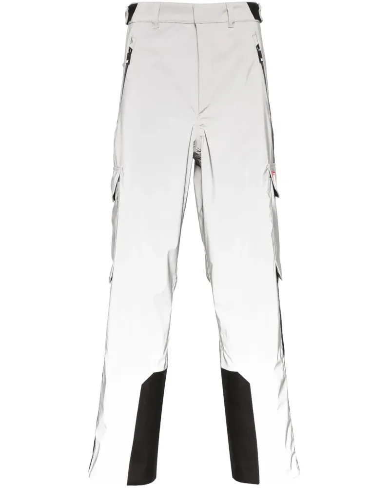 Palm Angels Skihose mit Logo-Streifen - Silber Silber