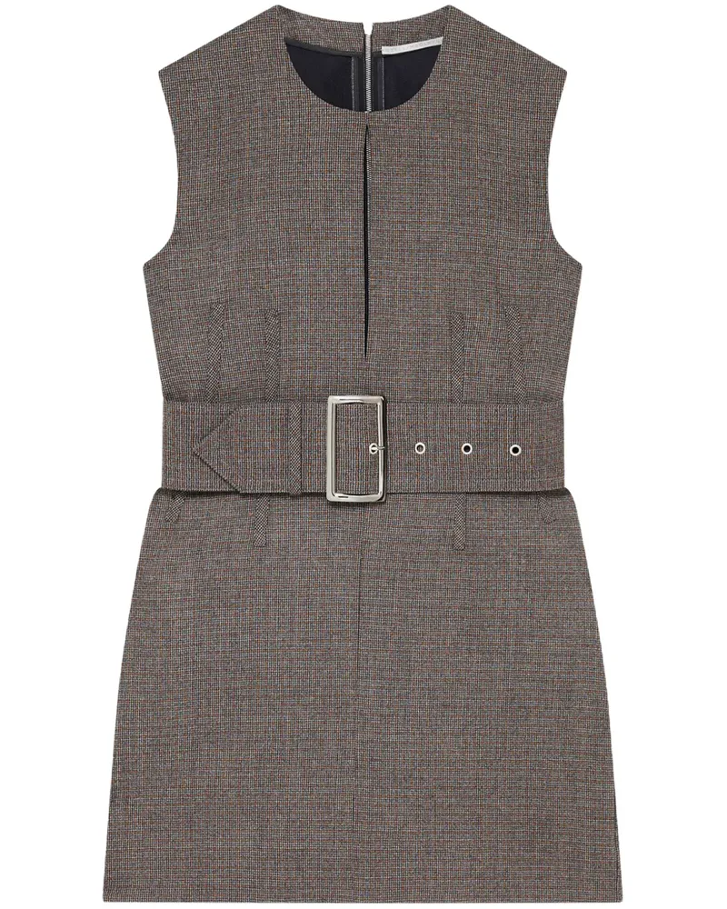 Stella McCartney Ärmelloses Minikleid mit Gürtel - Grau Grau