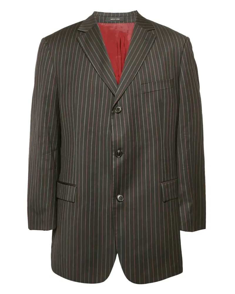 HUGO BOSS Gabardine-Blazer mit Nadelstreifen - Schwarz Schwarz