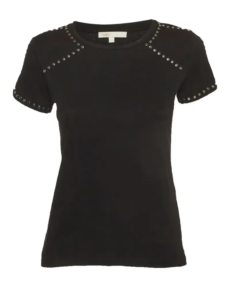 Maje Tity studded T-shirt - Schwarz Schwarz