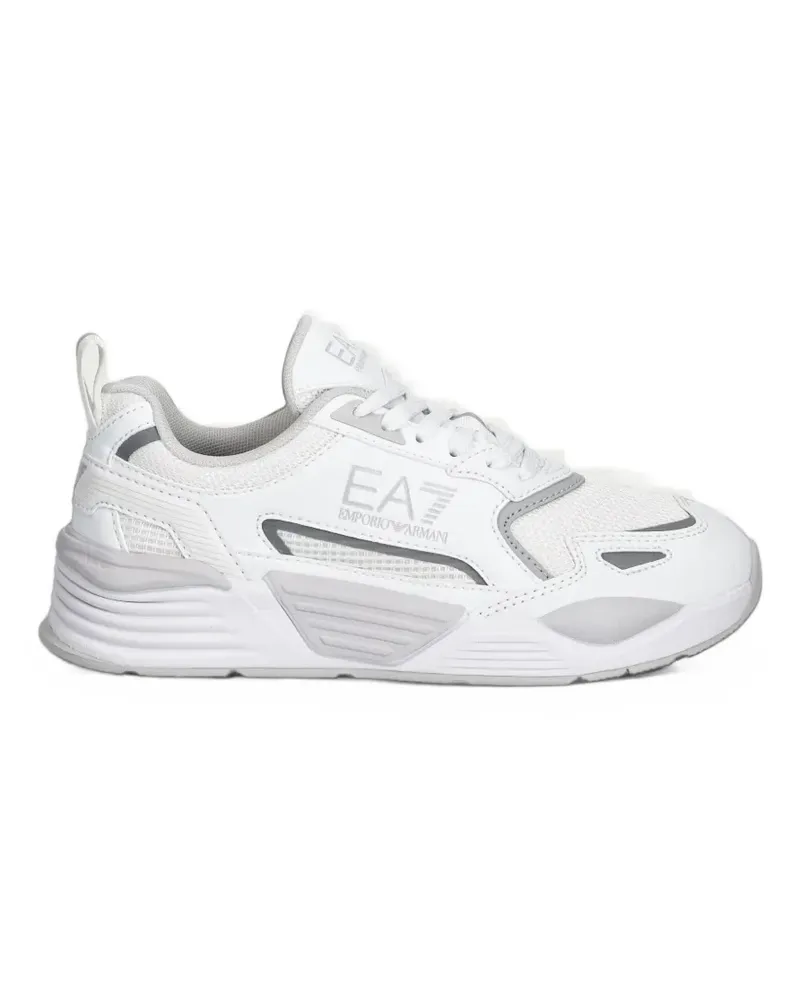 EA7 Sneakers mit Kontrasteinsätzen - Weiß Weiß