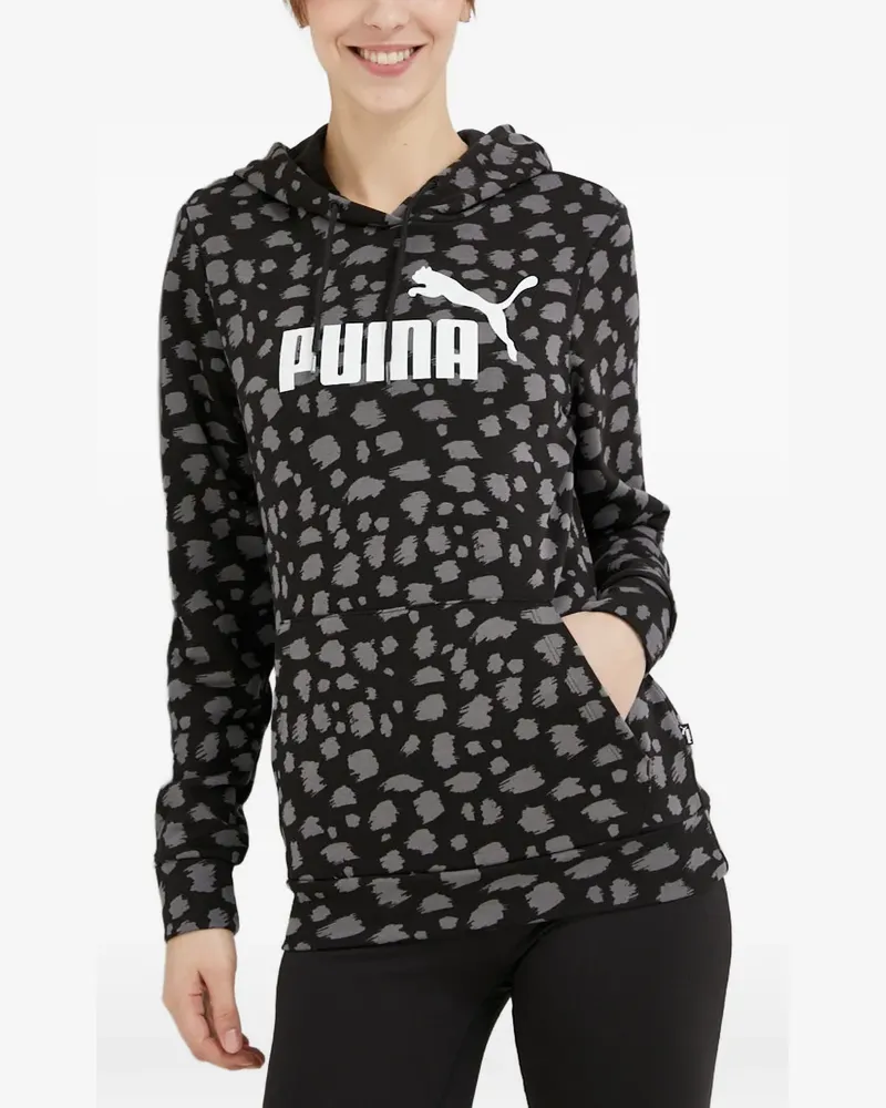 Puma leopard-print hoodie - Schwarz Schwarz