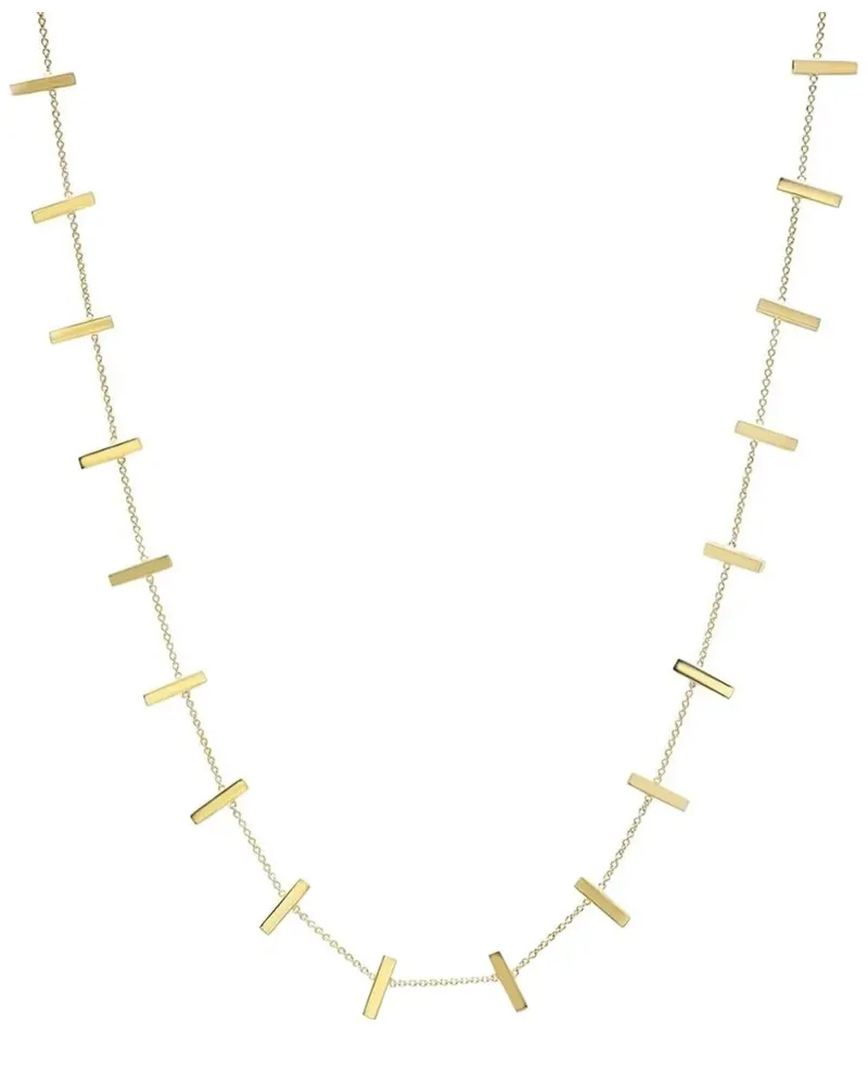 Jennifer Meyer 14kt Cross Bar Gelbgoldhalskette Gold