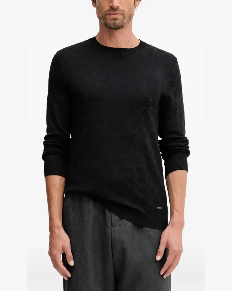JOOP! Cahilo jacquard knit sweater - Schwarz Schwarz