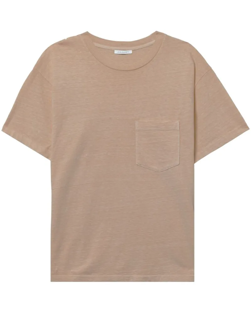 John Elliott + Co T-Shirt mit Brusttasche Nude