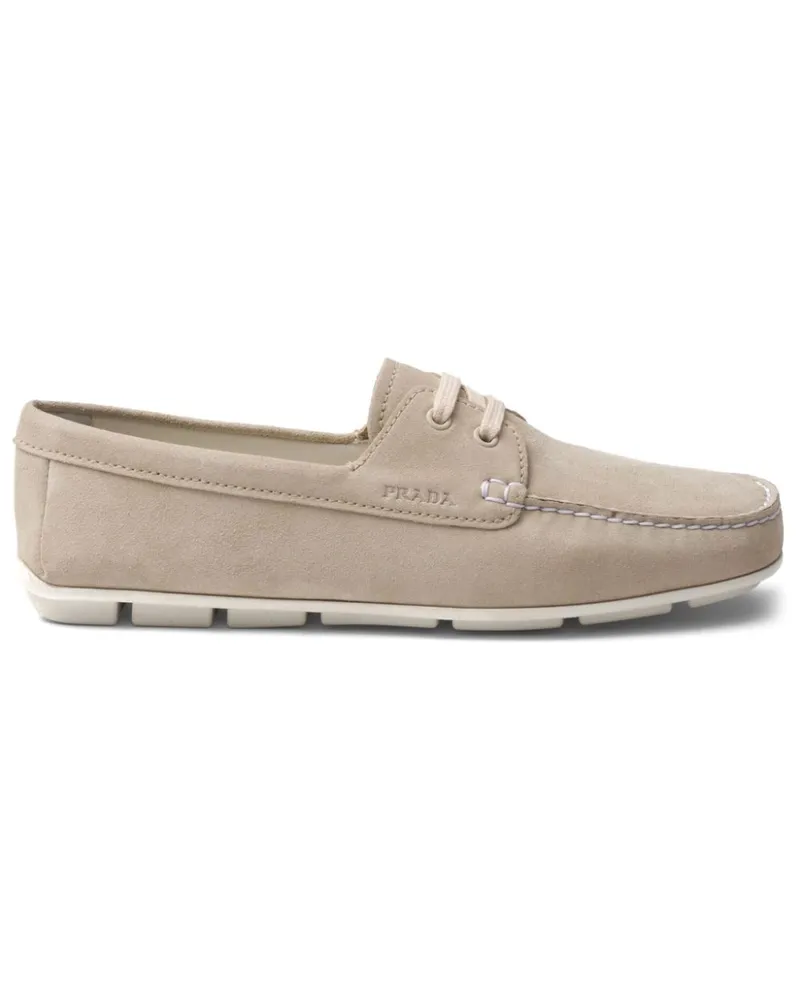 Prada Loafer aus Wildleder - Nude Nude
