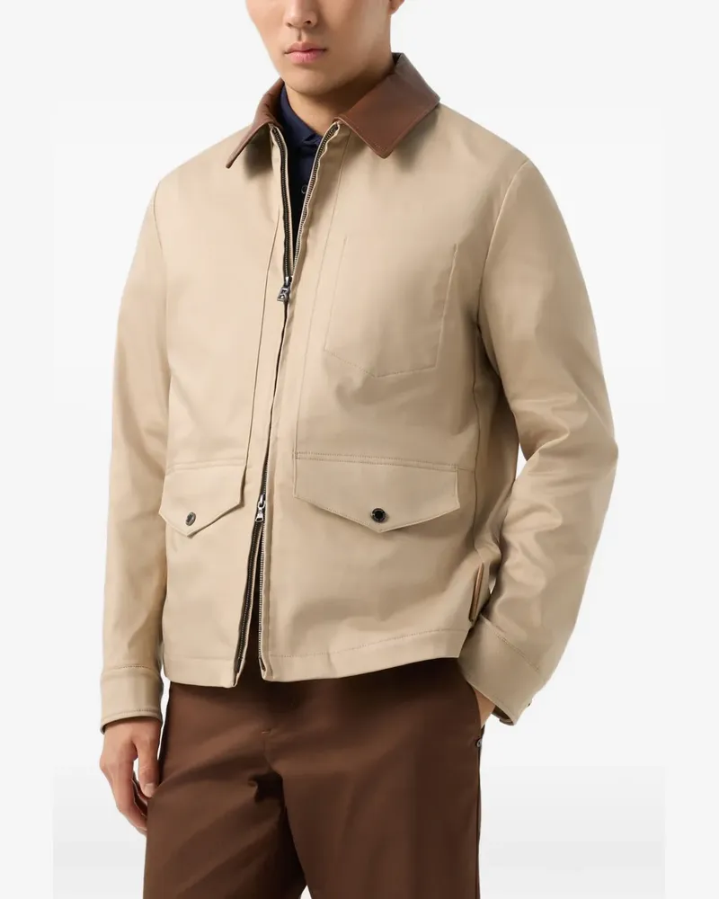 Bogner Mirco Twilljacke mit Lederkragen - Nude Nude