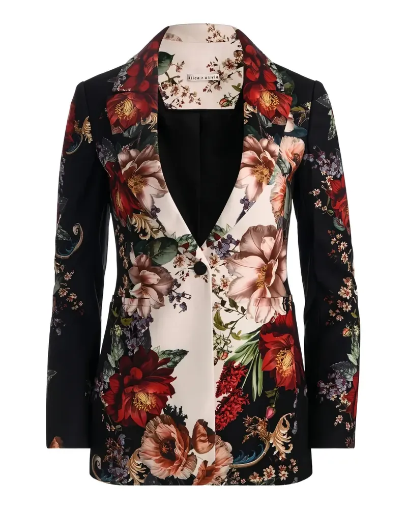 Alice + Olivia Breann floral-print blazer - Schwarz Schwarz