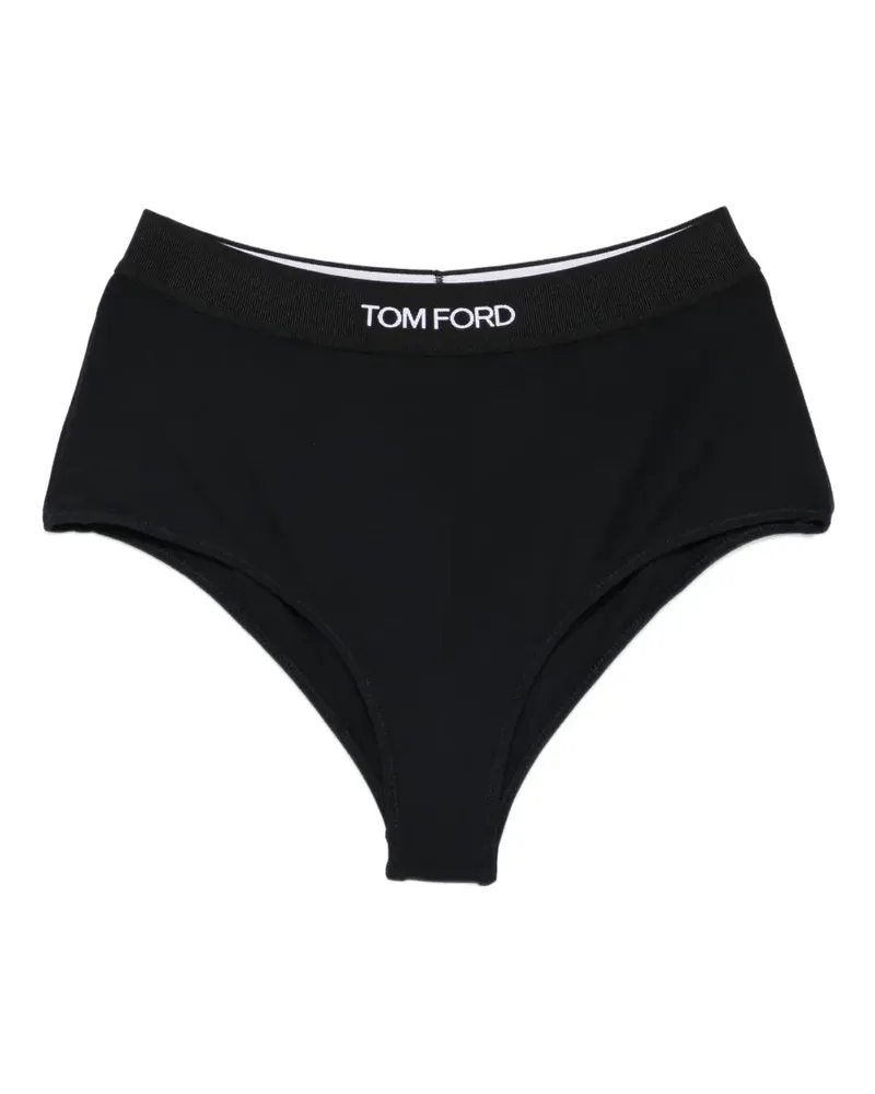 Tom Ford Slip mit Logo-Bund - Schwarz Schwarz