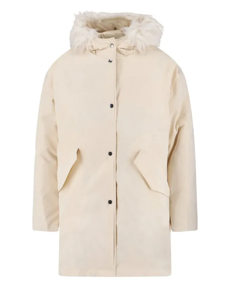 Jil Sander hooded parka coat - Nude Nude