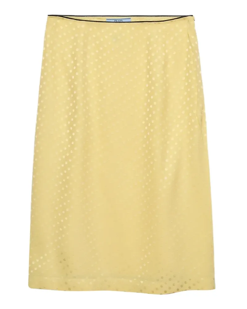Prada polka-dot satin skirt - Gelb Gelb