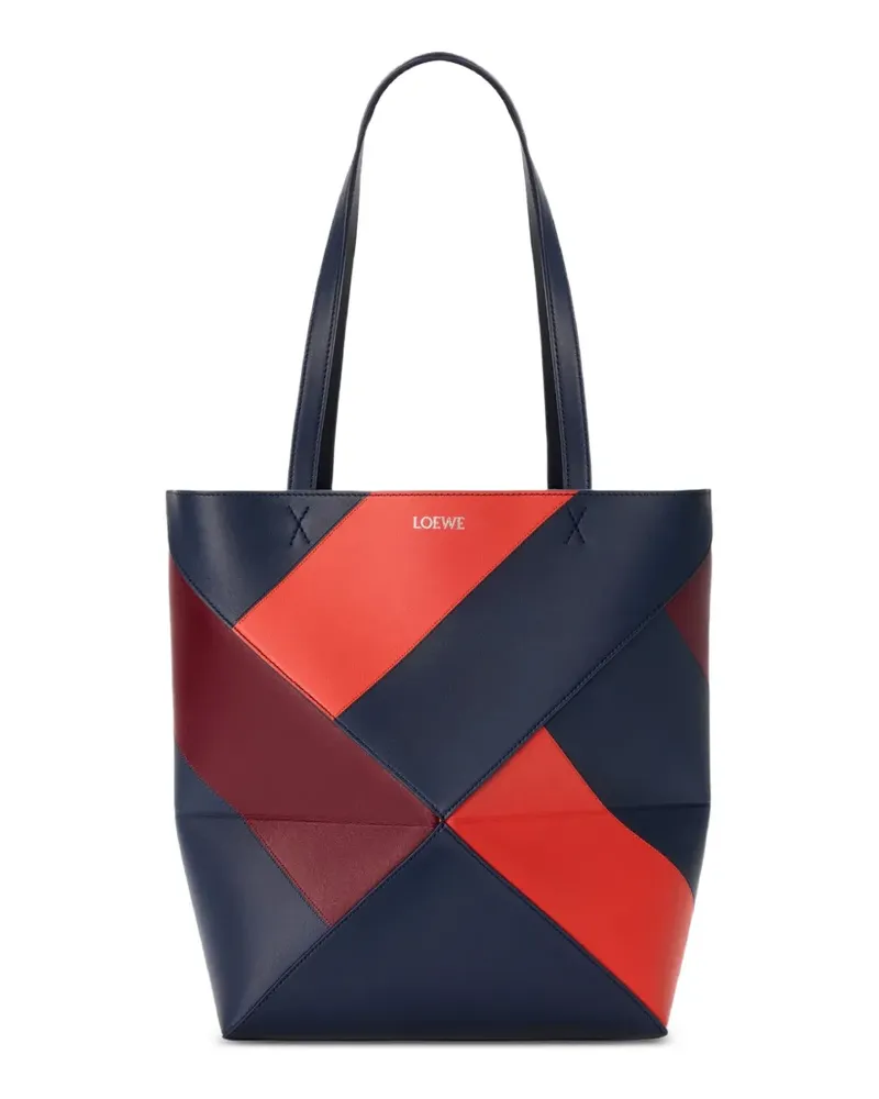 Loewe Mittelgroße Puzzle Schultertasche - Blau Blau