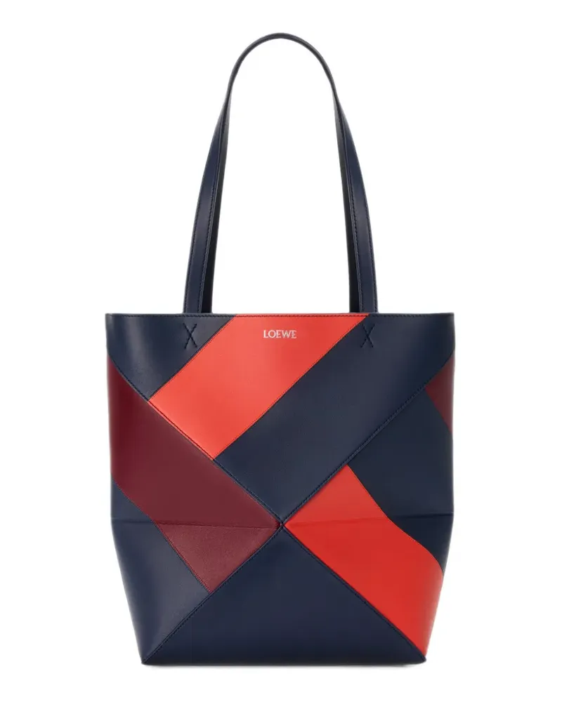 Loewe Mittelgroße Puzzle Schultertasche - Blau Blau